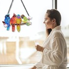 Stained Glass Window Hanging - Birds On A 10 2x16 7 In Colorful Holiday Gifts