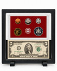 2008 Silver Proof Set   Uncirculated 2 Dollar Bill In Personalized Gift Case