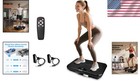 Vibration Exercise Machine Black Abs 400 Lbs Capacity Whole Body Workout