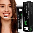 Fluoride Free Mint Toothpaste Natural Bamboo Activated Charcoal Teeth Whitening