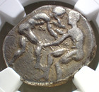 C 420-380 Bc Pamphylia  Aspendus Ar Stater 10 92g Ngc Ch F  4 5 4 5 