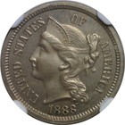 1888 Nickel Three Cent Ngc Pf-62