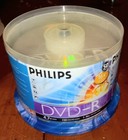 50 Philips Blank 16x Dvd-r Dvdr White Inkjet Hub Printable 4 7gb Media Disc