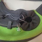 Pet Puppy Dog Cat Sling Carrier Travel Tote Shoulder Bag Gray   Green Euc