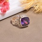 Natural Amethyst 925 Sterling Silver Band  Statement Ring Handmade Ring All Size