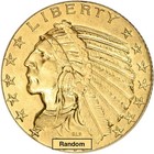 Us Gold  5 Indian Head Half Eagle - Pcgs Ms62 - Random Date And Label