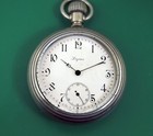 Vintage 1904 Longines Large Case Railroad Pocket Watch With Gold Choo Choo Train