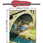 Paint By Numbers Kit For Adults Beginner bridge Hole House Paint By Number Kits 