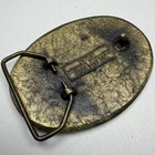 Bsa Philmont Scout Ranch Brass Bronze W  Patina Oval Belt Buckle Bull    p  bb-406