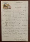 1882 New York - John Boyle - Tents  Awnings - Color Letterhead Illus