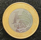 Brazil 1 Rial Random Year Circulated World Coin