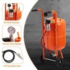 20 Gallon Sand Blaster  portable Air Sand Blaster Abrasive 60-110 Psi W  Nozzles