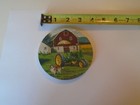 1 John Deere Beverage Coaster Cork Collie B Model Red Barn Vintage Jd