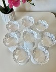Set Of 8 White Single Cupcake Dessert Stand Holder Flower Design