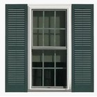Severe Weather Exterior Vinyl Raised Panel Shutters Pair Heritage Green 15x39