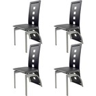 Set Of 4 Dining Chair Side Chairs Office Home Kitchen Seat Furniture Black