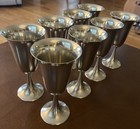 Set Of 8 Vintage Royal Holland Pewter Wine Goblets 6 75    By Daalderop Portugal