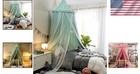Children s Mosquito Net Bedding - Large Green white Canopy For Magical Rooms