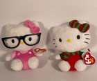 8 - Ty Beanie Babies Hello Kitty Plush Lot  Some With Heart Tags
