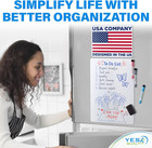 Extra Large Magnetic Dry Erase White Board Sheet For Fridge - 25x16 - Stain Resi