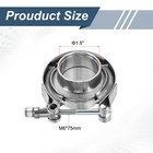 1 5 Inch V Band Clamp With Flange Male Female Exhaust Clamp