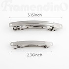 Framendino  20 Pack Silver French Barrette Hair Clips For Diy Craft Bows 