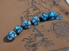    frosted Steel   7 Dice Set Poly Rpg Dnd Dungeons Dragons Ad d Pathfinder D20