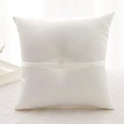 Ivory Satin And Lace Pearl Wedding Ring Bearer Pillow Cushion Embroider 7 9 Inch