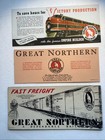 Lot Of 3  Large Great Northern Railway Ink Blotters 8 5x3 5    To 9x4 Inches