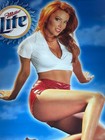 Miller Lite Beer Sexy Girl- Angelica Bridges Poster 2001 18 x26  Nos