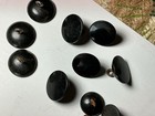 Antique Vintage Lot Of 19 Black Victorian Buttons - 8 Lg  11 Sm 