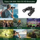 180x100 Hd High Power Military Binoculars Day low Night Optics Hunting   Case