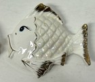 Vintage Mcm Ceramic Fish Set Of 2 Wall Hangings Lusterware Mcclurg Japan