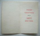 Unused Sleigh Ride By Houses 60 s Vintage Christmas Greeting Card  e11