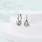 Pandach 925 Sterling Silver Minimalist Sun Hoop Earrings For Women Jewelry Gifts