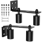 Heavy Duty Slide Gate Roller Guide With L Rear Post Steel 3in Black-2pcs