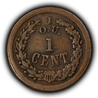 Civil War Token - 1863 Liberty Head Iou 1 Cent Shield - Sku-z7100