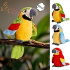 Talking Parrot Plush Toy - Interactive Waving Wings  Repeats What You Say  7 9 