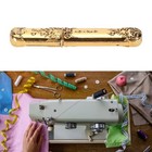Gold Vintage Needle Case Engraved Stereoscopic Pattern Stylish Sewing Needle Ad