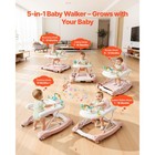 5-in-1 Baby Walker  Folding Baby Activity Center On Wheels  Height Adjustable