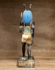 Ancient Egyptian Anubis Statue Jackal God Of Afterlife Hieroglyphic Figure Bc