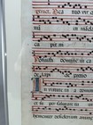 Antique 16thc Medieval Manuscript Vellum Leaf Framed Gregorian Chant Music Art