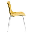 Astor Water Ripple Design Modern Lucite Dining Side Chair With Metal Legs In Tra