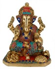 Whitewhale Large Ganesh Idol Lord Brass Elephant God Ganesha Vinayak Statue