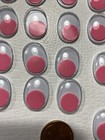 20 Mm Pink Oval-shaped Moving Plastic Eyes - 12 Pairs