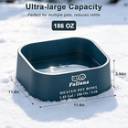 Extra Large Heated Water Bowl - 5 5l Outdoor Heated Dog Bowl With Anti-chew Cord
