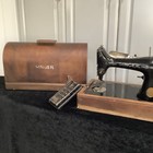 Antique 1927 Singer Sewing Machine   Portable  Coffin  Case  Clean Model 66