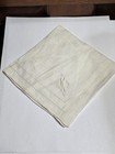Vintage Initial K Monogram Madeira Embroidered Linen Hankie Handkerchief Bridal
