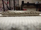 Vintage Silver Ornate Metal Filigree Rectangle Mirror Vanity Tray Frame 