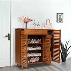Large Wooden Shoe Cabinet Storage Cupboard Unit Shoe Rack Housekeeping Organiser